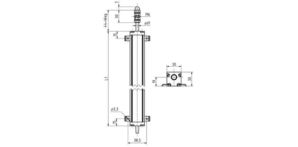 Linear-Potentiometer DL30 technische Daten